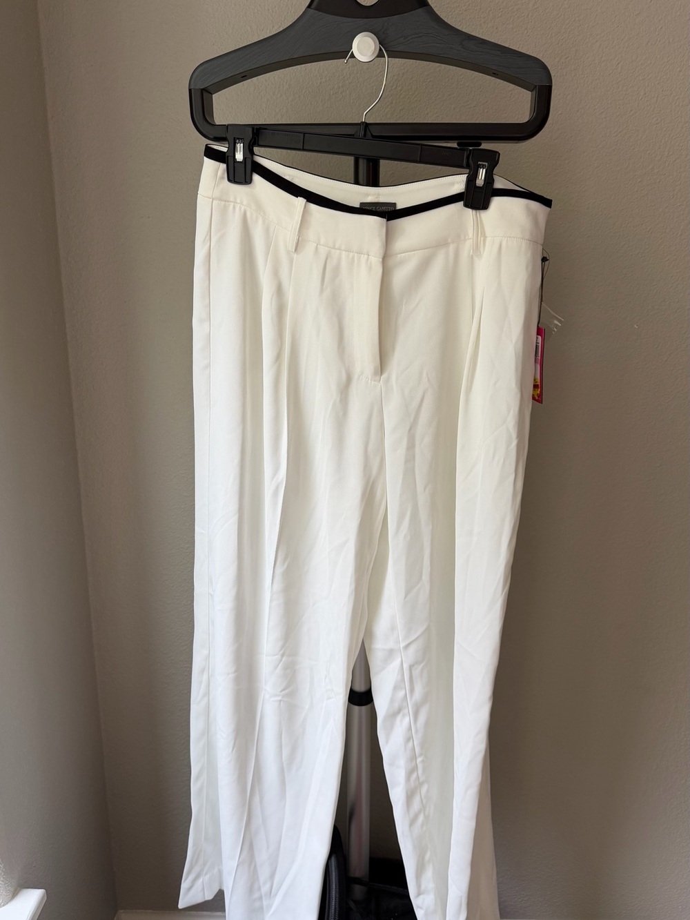 Vince Camuto White Pants with Black Trim